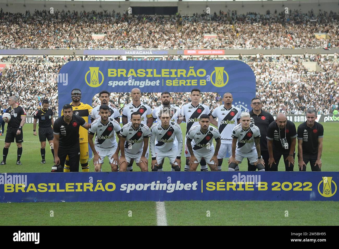 Rio de Janeiro, Brésil, 12 juin 2022. Joueurs de football de l'équipe de vasco, pendant le match Vasco x Cruzeiro pour le championnat brésilien série B, en t Banque D'Images