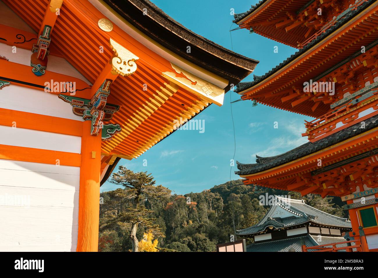Le Temple Kiyomizu-dera à Kyoto, Japon Banque D'Images