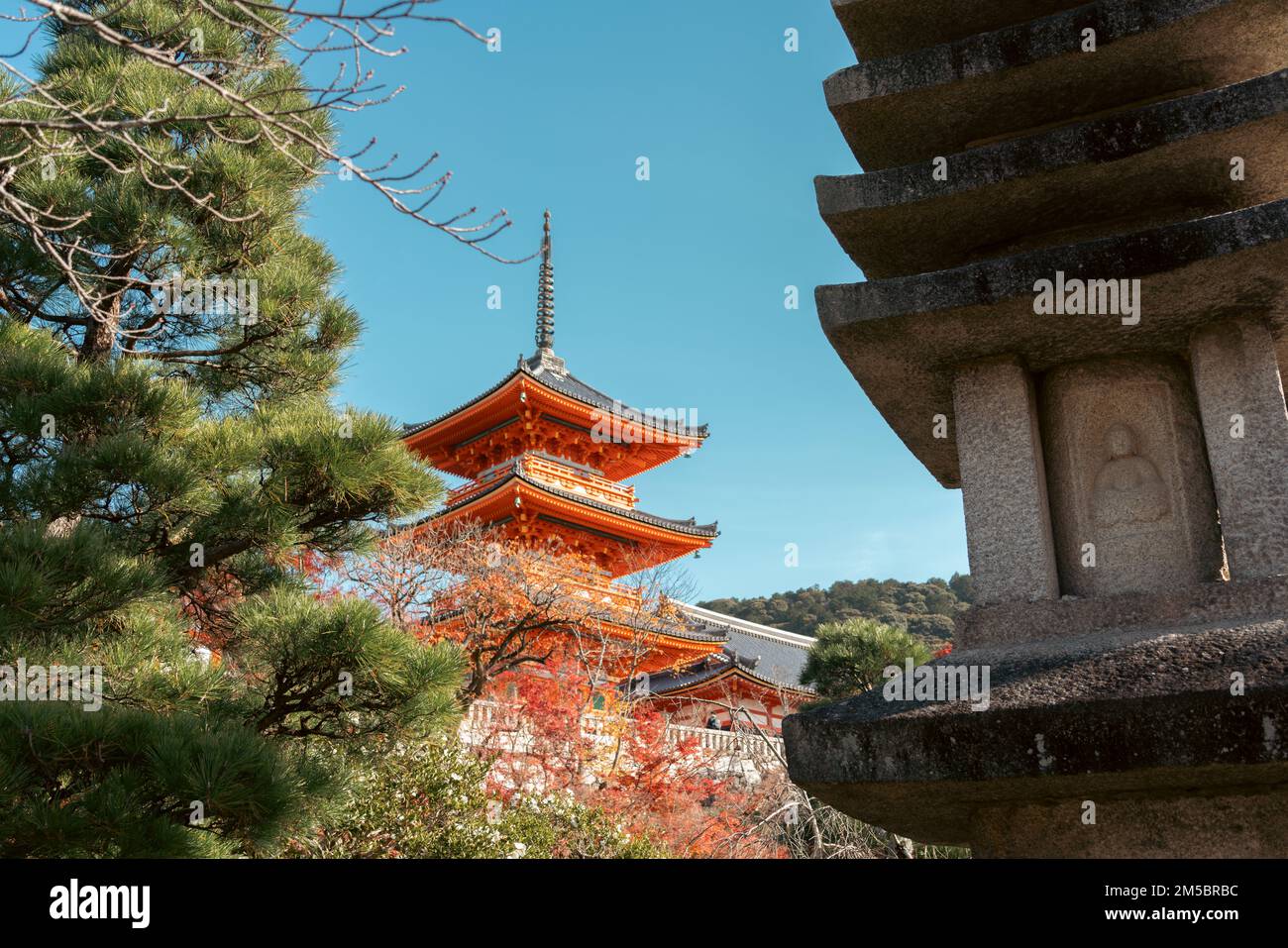 Le Temple Kiyomizu-dera à Kyoto, Japon Banque D'Images