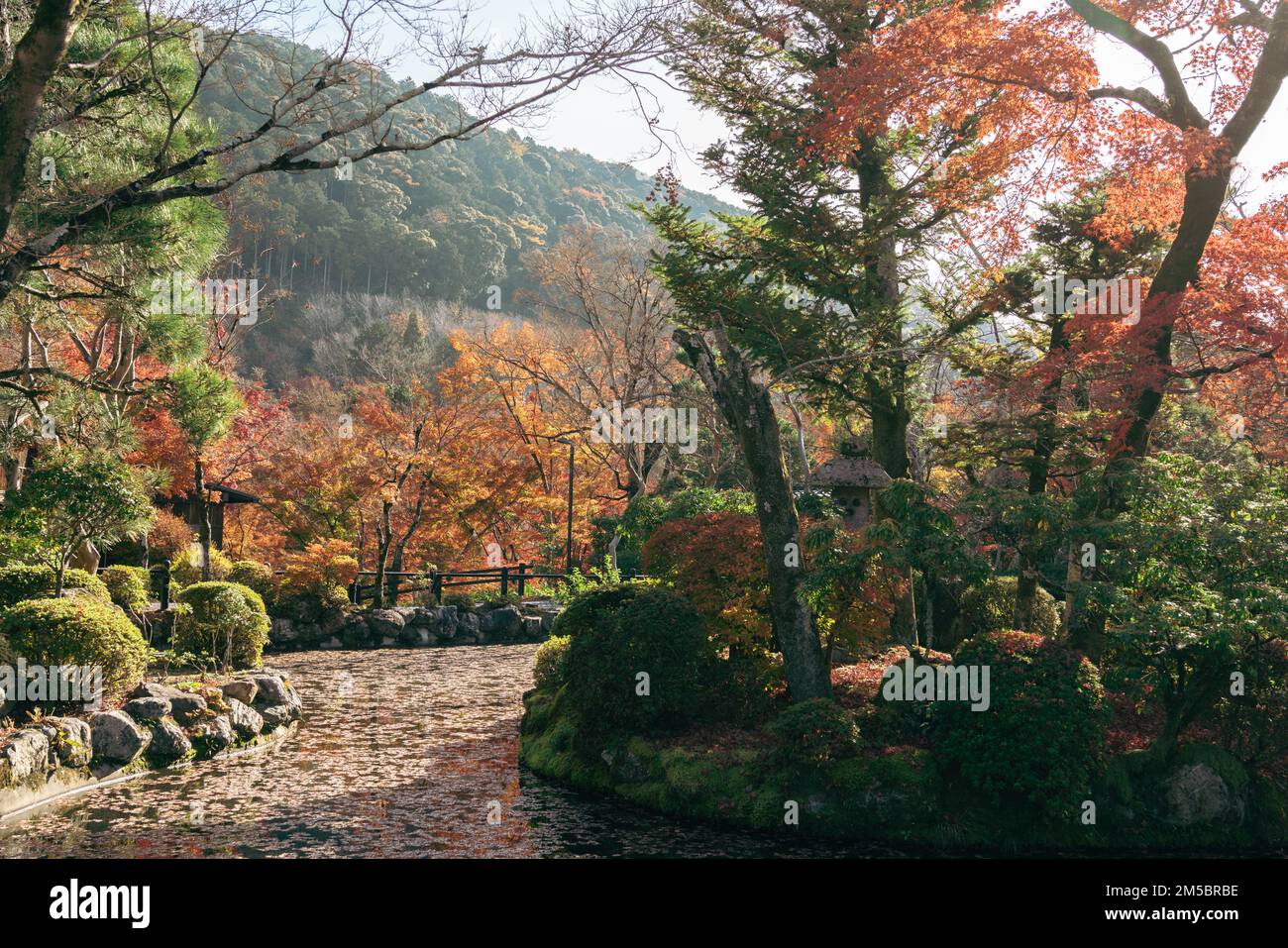Jardin d'automne du temple Kiyomizu-dera à Kyoto, Japon Banque D'Images