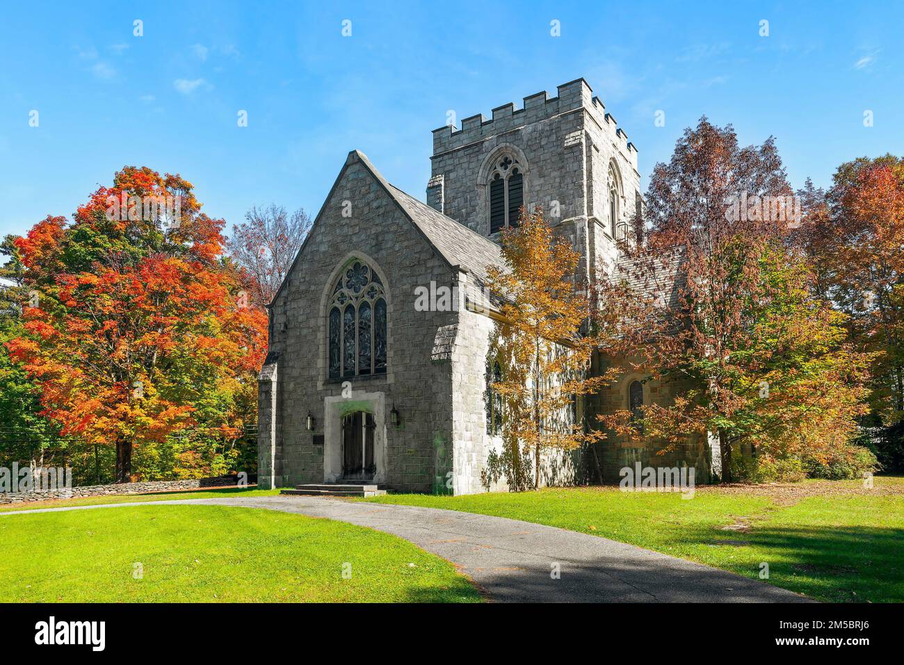 Bethléem. New Hampshire. Etats-Unis - 05 octobre 2022 - mémorial ivie Église épiscopale protestante du Messie Banque D'Images Bethléem. New Hampshire. Etats-Unis - 05 octobre 2022 - mémorial ivie Église épiscopale protestante du Messie Banque D'Images