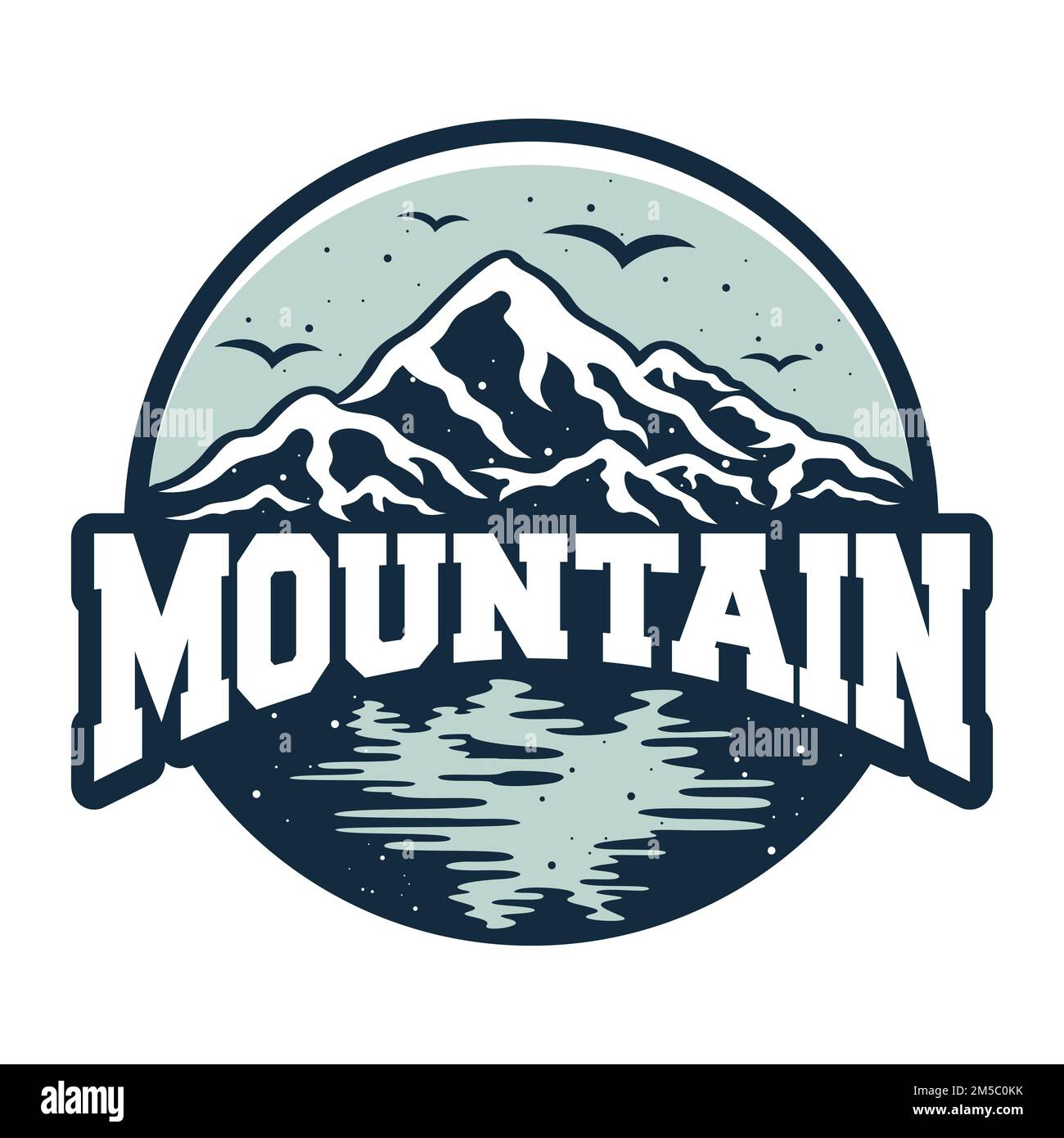 logo rétro de montagne créatif Illustration de Vecteur