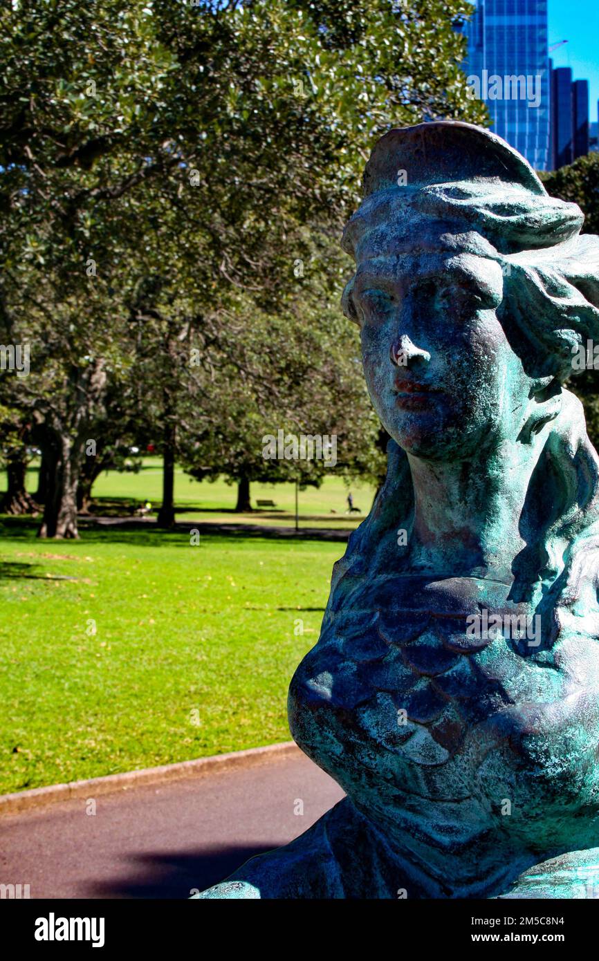 Gargoyle victorien à Sydney, en Australie, près des jardins botaniques royaux Banque D'Images