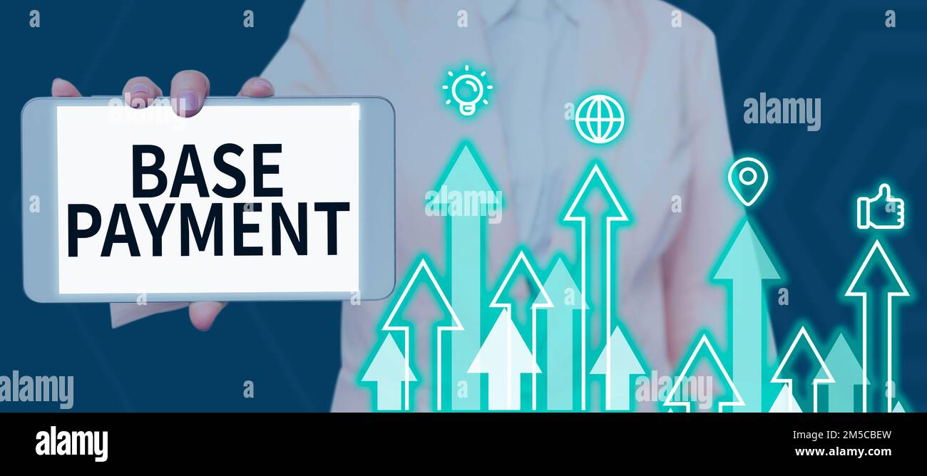 Affiche le paiement de base. L'entreprise présente le montant du