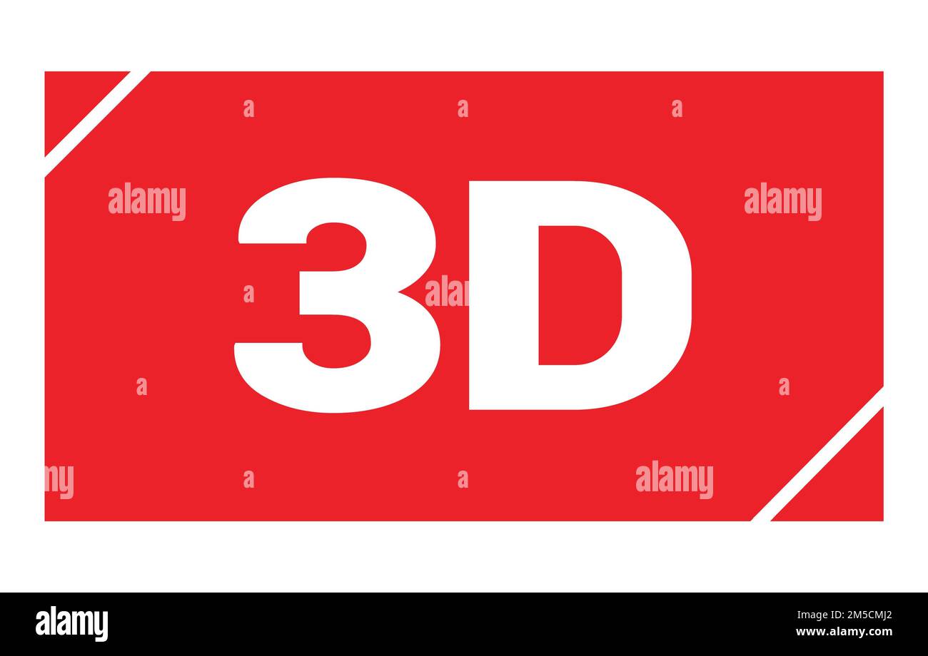 3D texte inscrit sur le signe rouge du timbre rectangle. Banque D'Images