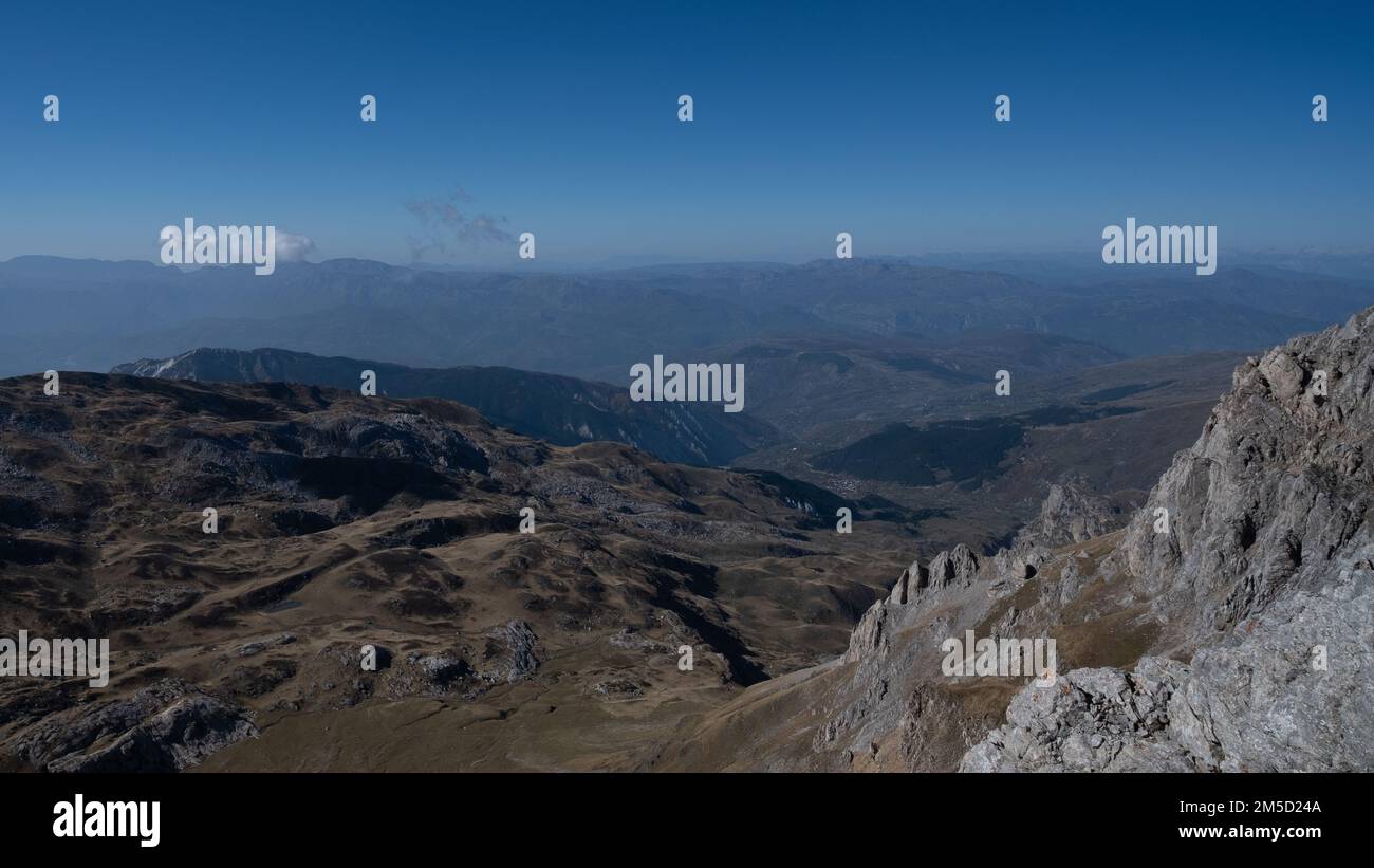 Randonnée sur le Mont Korabi à Dibër, dans le nord de l'Albanie Banque D'Images