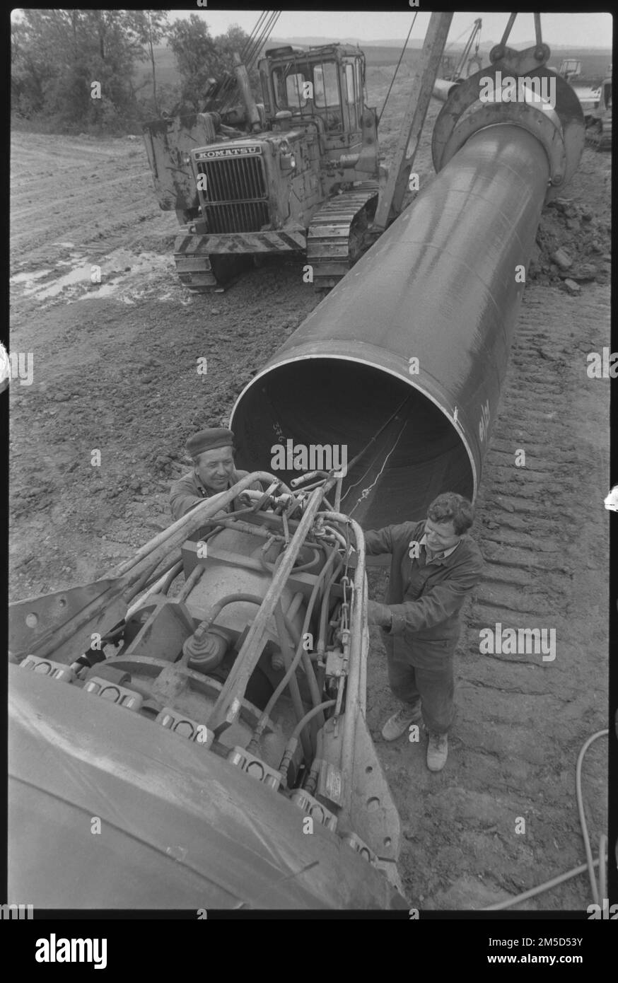 ***AOÛT 1984 FICHIER PHOTO*** la quatrième branche du pipeline de transit de l'Union soviétique à l'Europe occidentale atteindra une longueur de plus de 100 000 K. Banque D'Images