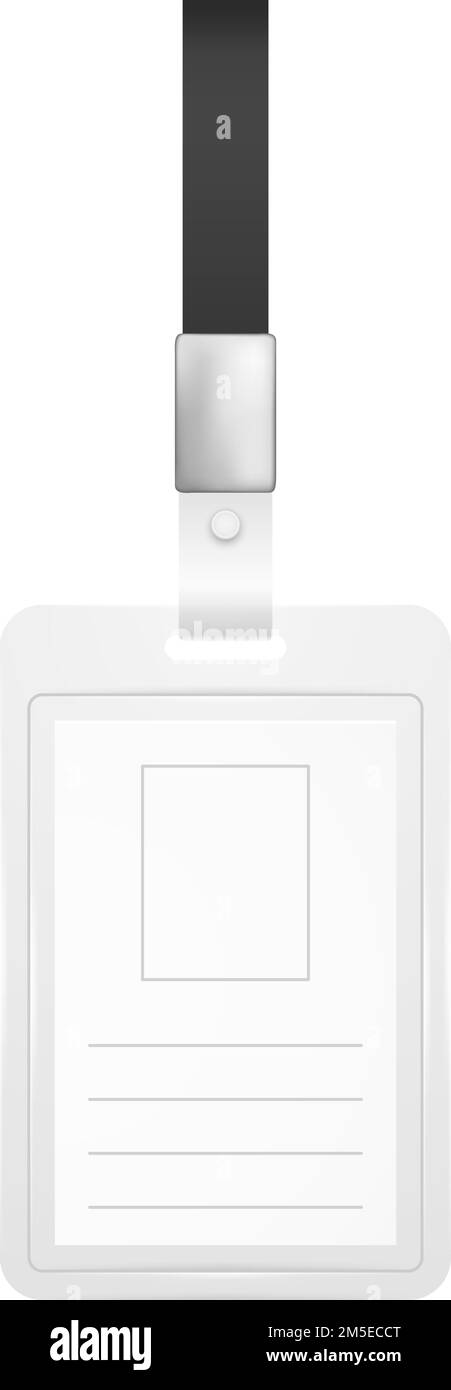 Porte-étiquette nominative. Maquette d'étiquette d'identification réaliste Illustration de Vecteur