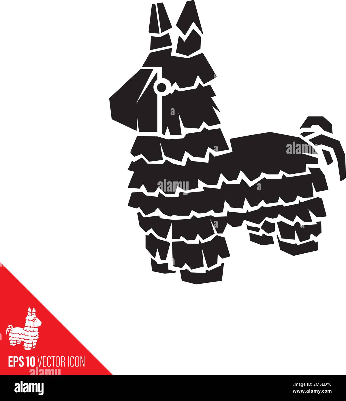 Icône de vecteur de dessin animé Donkey Piñata. Symbole de célébration mexicain. Illustration de Vecteur