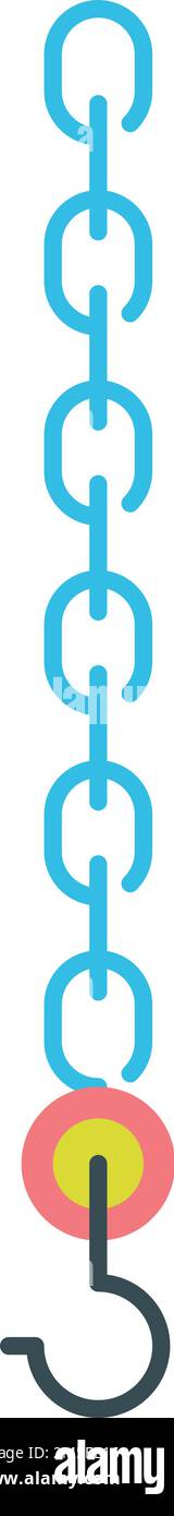 Chaîne avec crochet. Icône de pièce mécanique. Élément mécanique Illustration de Vecteur