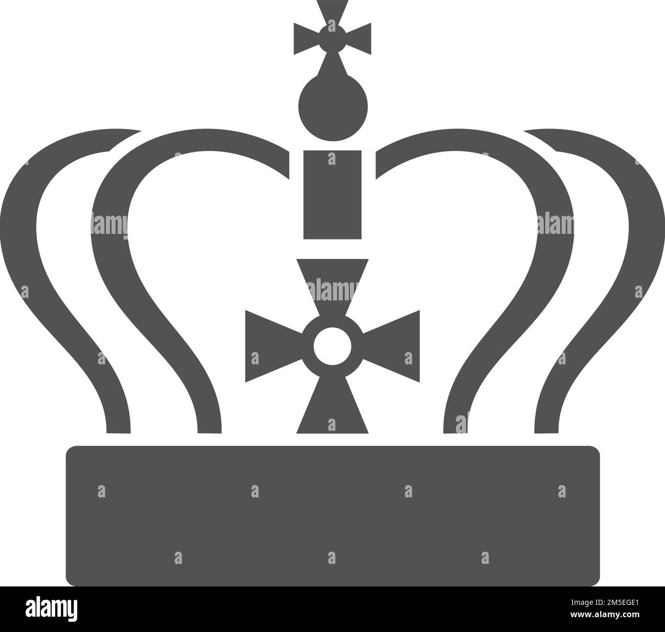 Icône de couronne d'empereur. Symbole Royal. Signe de la Majesté Illustration de Vecteur