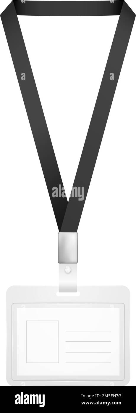 Maquette d'étiquette de nom. Maquette d'étiquette d'identification sur ruban noir Illustration de Vecteur