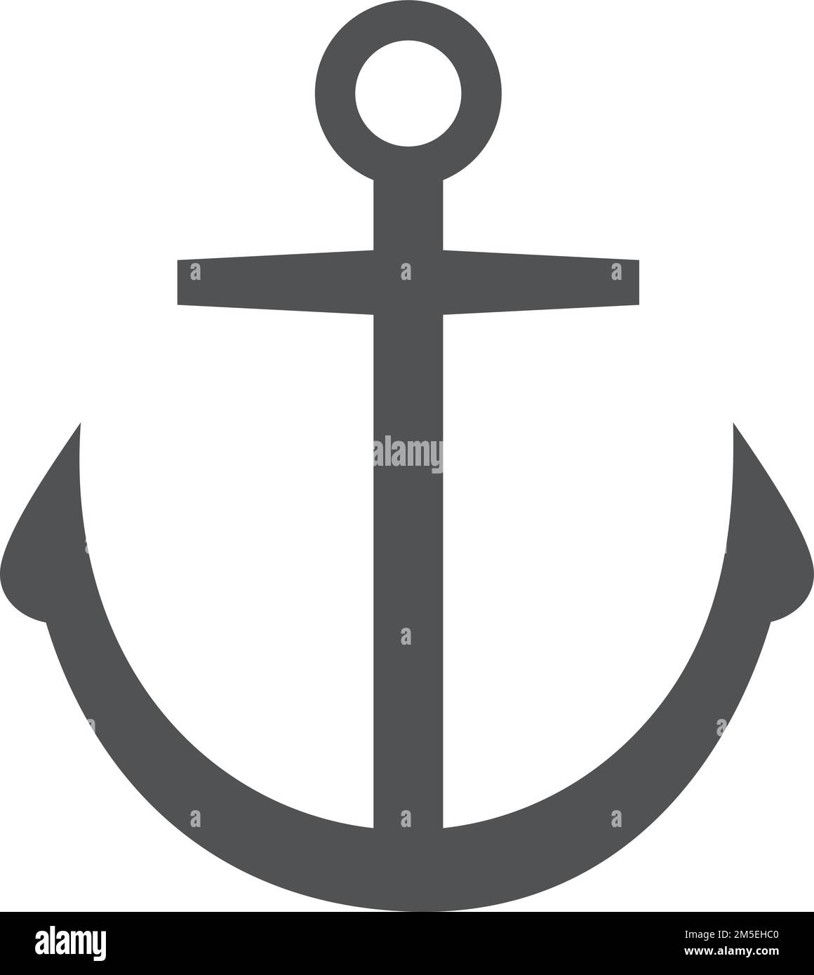 Icône d'ancrage. Symbole bleu marine. Outil de sécurité pour bateau Illustration de Vecteur