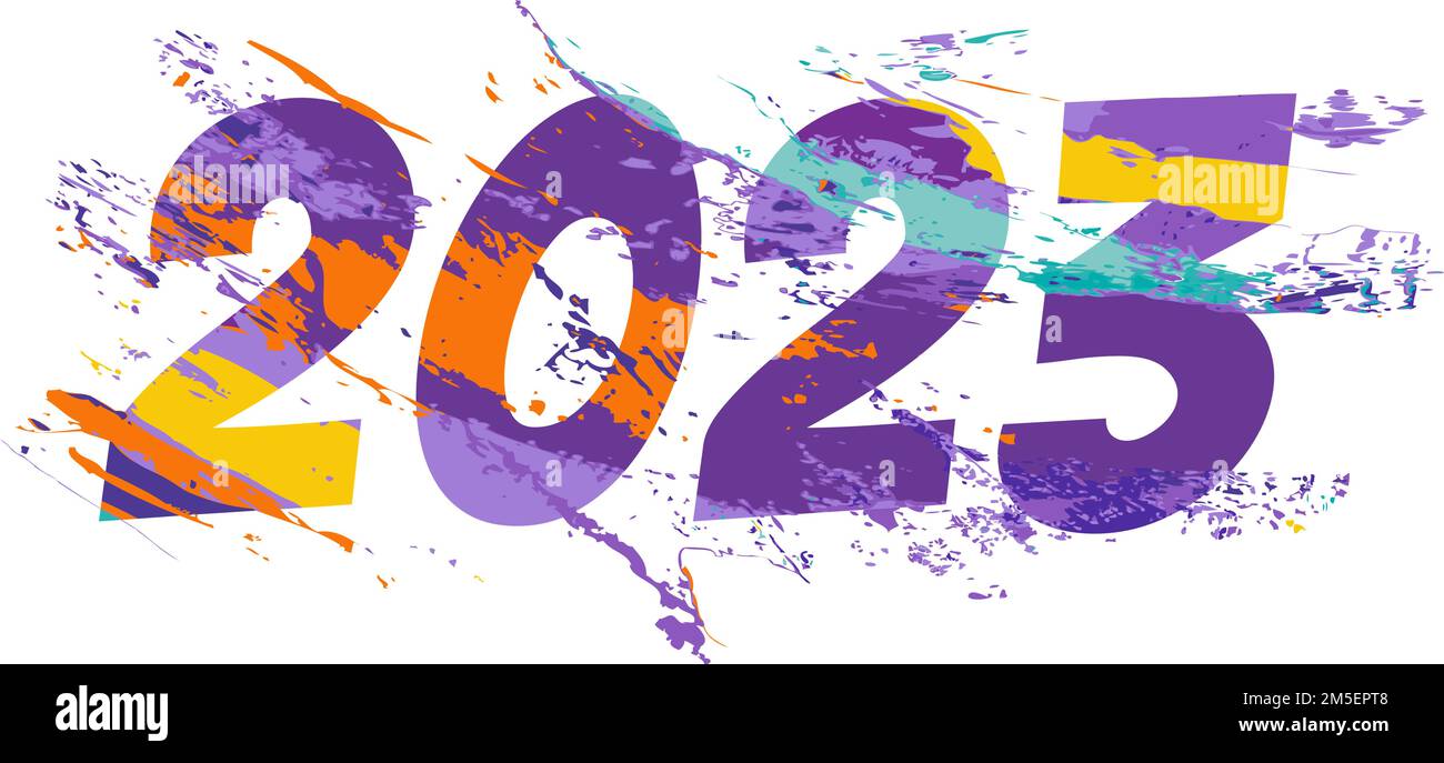 Illustration de l'élément de design décoratif ou de la carte de vœux du nouvel an 2023 Illustration de Vecteur