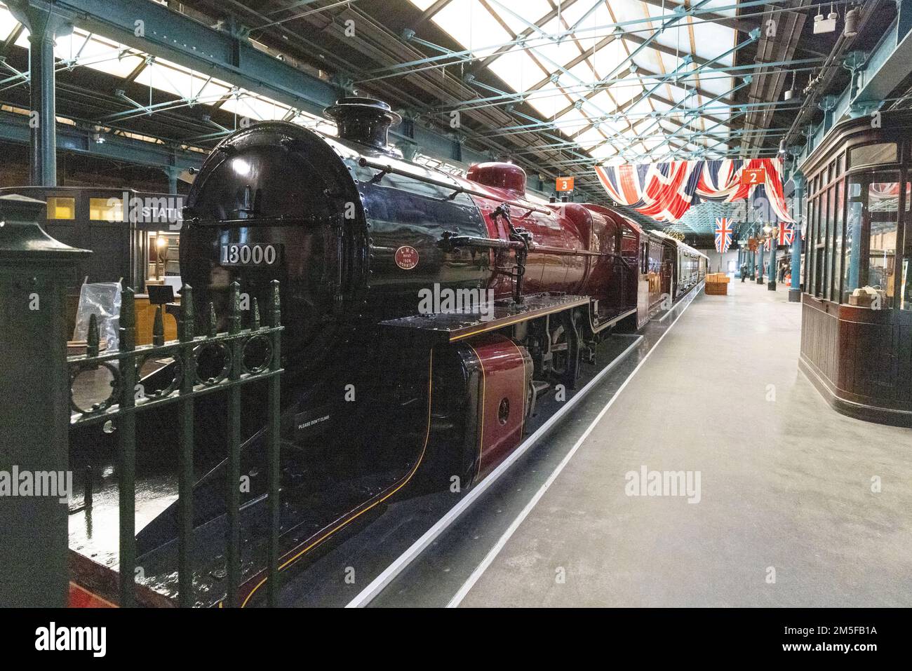 Exposition au National Railway Museum de York, Royaume-Uni. Banque D'Images