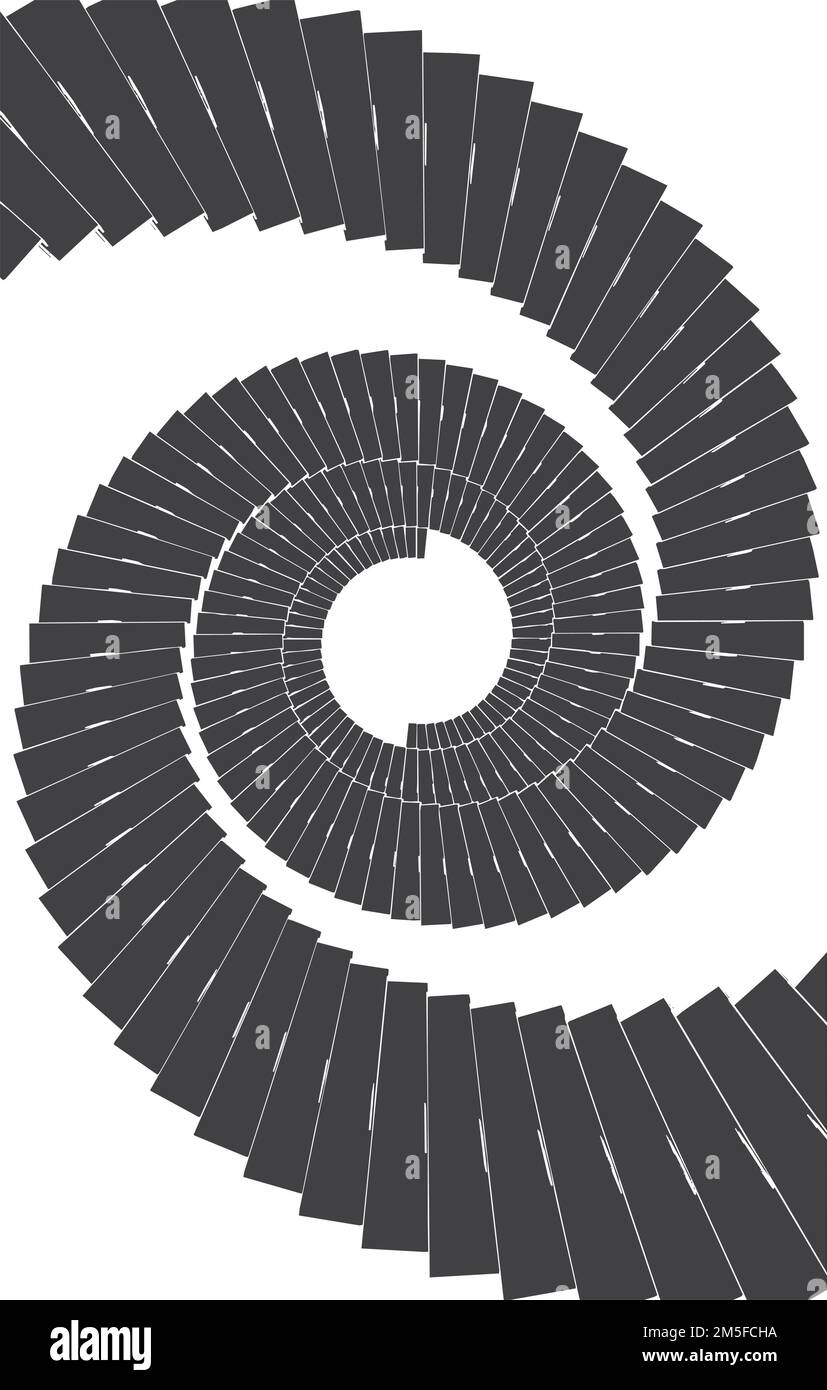 Vecteur d'escalier de la courbe hélicoïdale. Illustration sur fond blanc. Illustration vectorielle d'Un escalier. Illustration de Vecteur