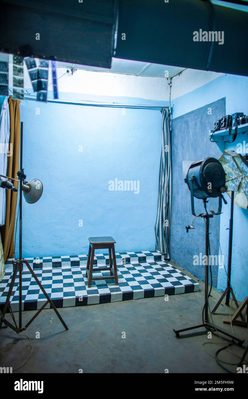 Le studio du photographe malien Malick Sidibé à Bamako, Mali, Afrique de l'Ouest. Banque D'Images