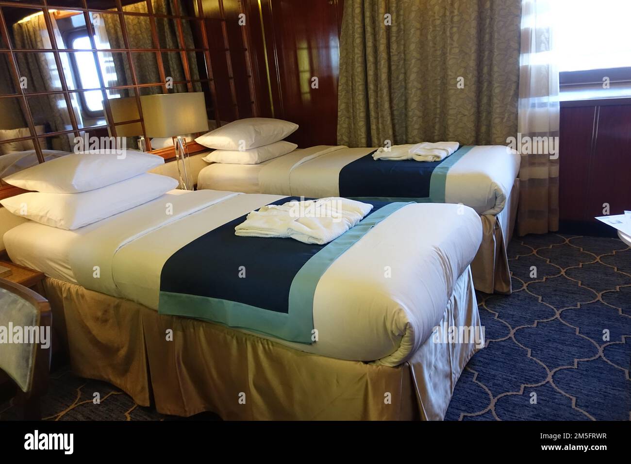 Stateroom sur M/V Sera Spirit au Groenland Banque D'Images