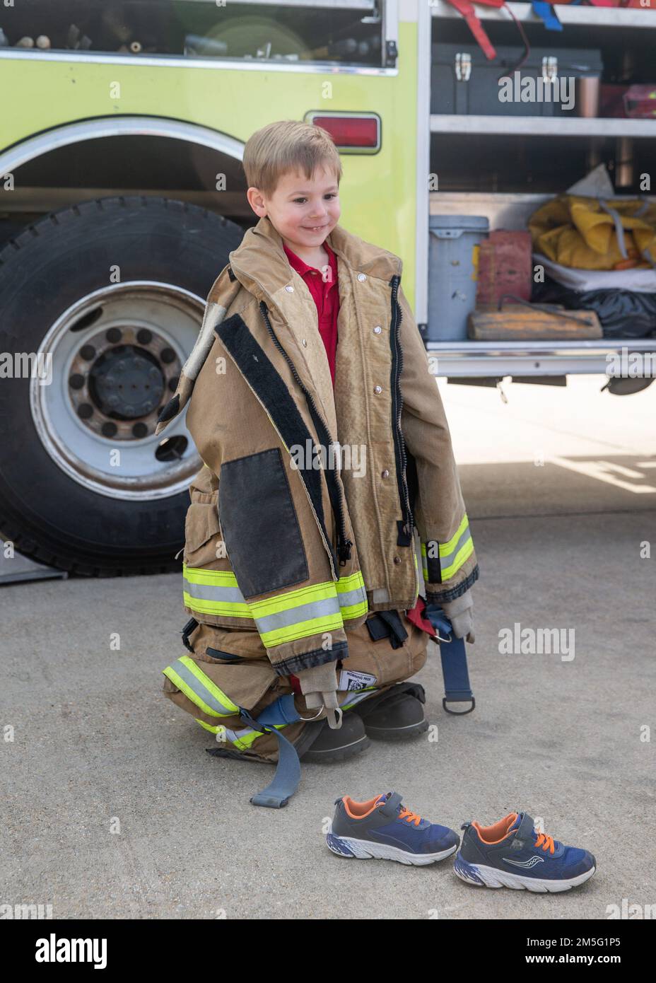 Étudiants de St. Stephen's et St. Agnes School Pre-K classe visité avec les Marines à la Marine corps Air Facility Quantico aujourd'hui! Les élèves ont appris les différents modes de transport utilisés par les Marines à la MCAF. Le MCB Quantico cherche à former des partenariats et à soutenir différentes organisations, comme cette école, pour maintenir la communauté forte, créer une impression positive et inspirer la prochaine génération. Banque D'Images