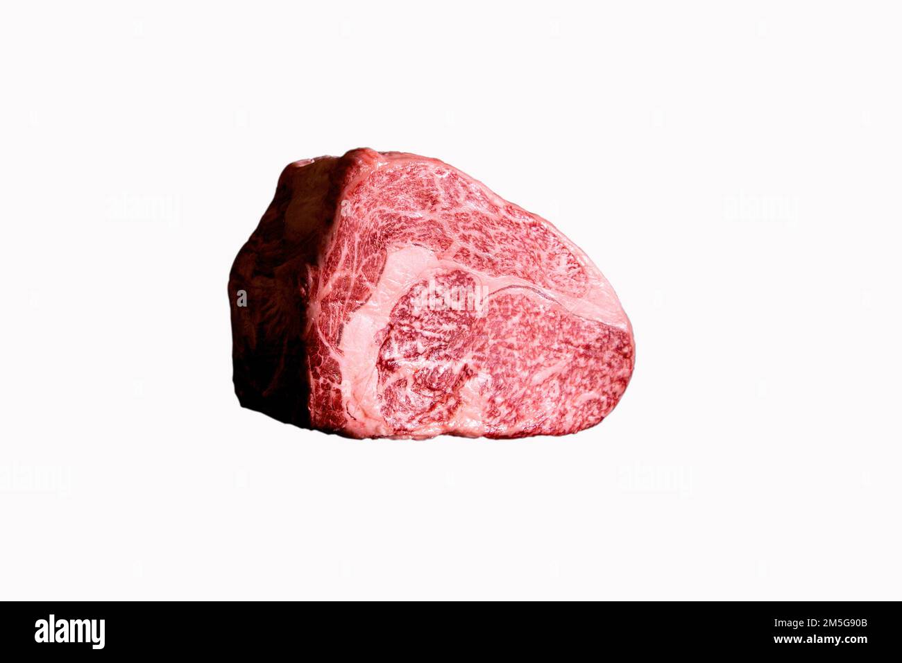 Steak Wagyu, bœuf japonais de qualité supérieure. Wagyu est le nom collectif des quatre principales races japonaises de bovins de boucherie. Banque D'Images