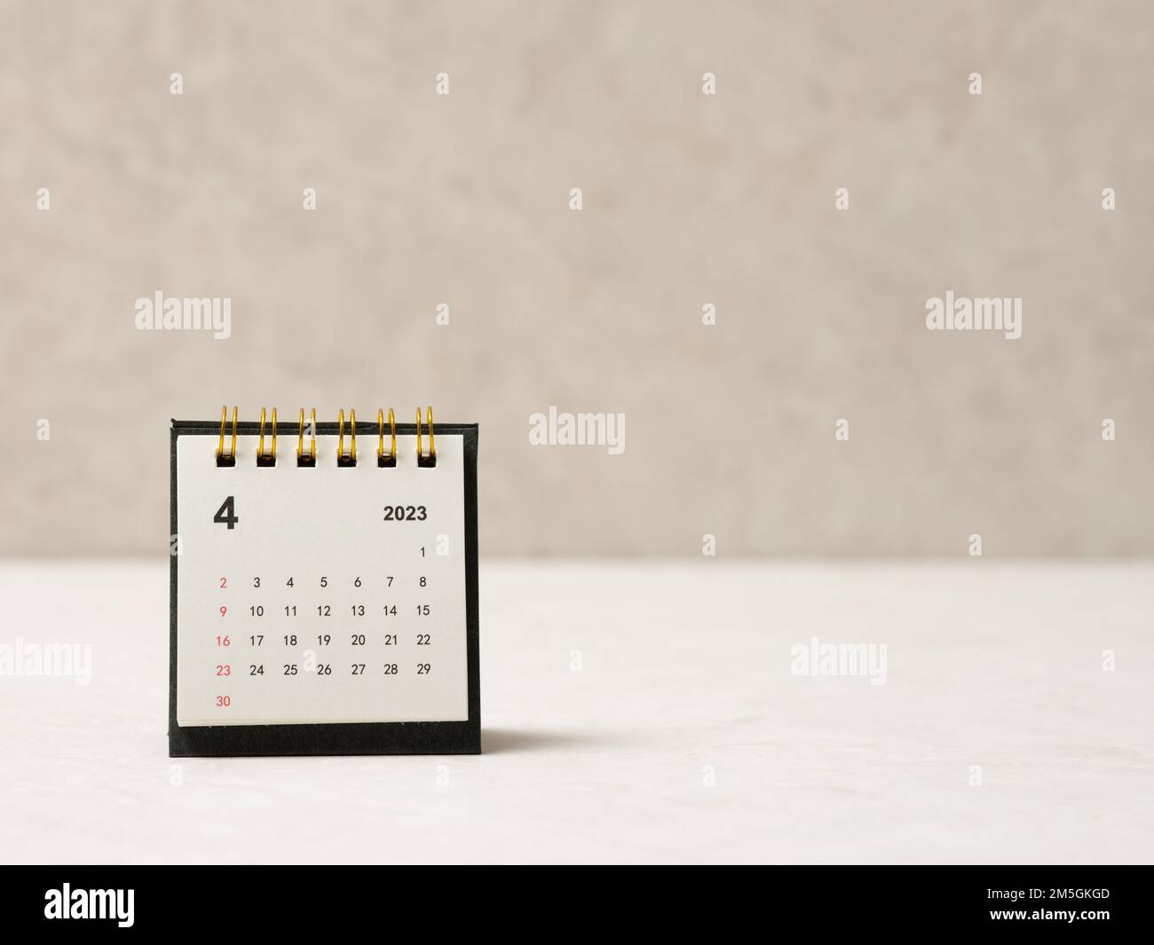 Calendrier d'avril 2023 sur fond blanc Banque D'Images