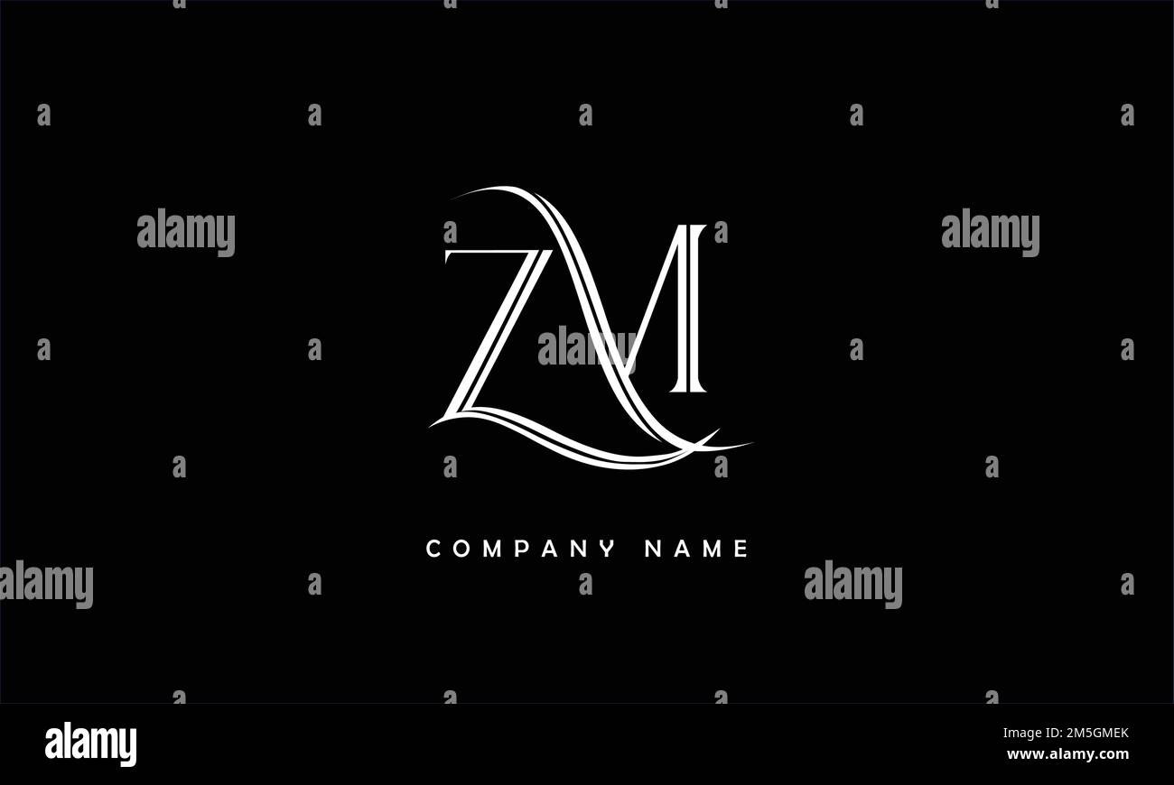 ZM, MZ lettres abstraites logo Monogramme Illustration de Vecteur