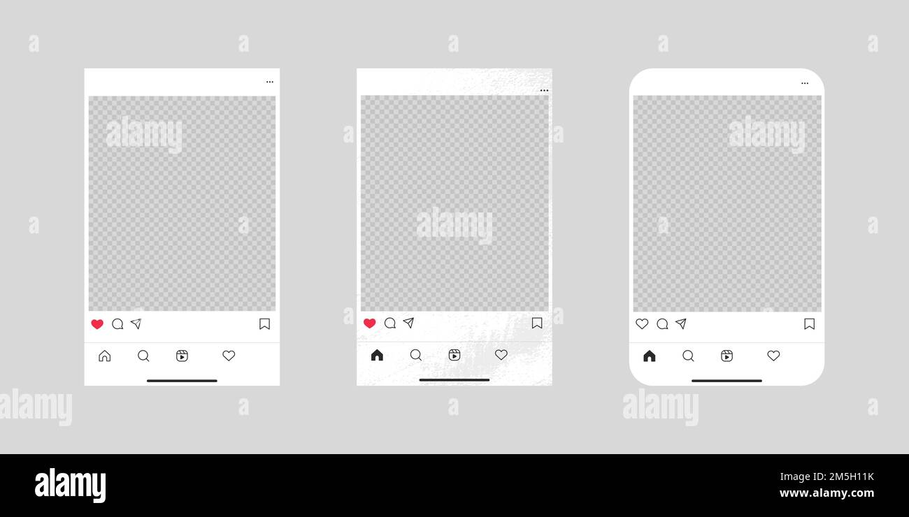 Cadre de publication sur les réseaux sociaux. Illustration vectorielle de modèle Illustration de Vecteur