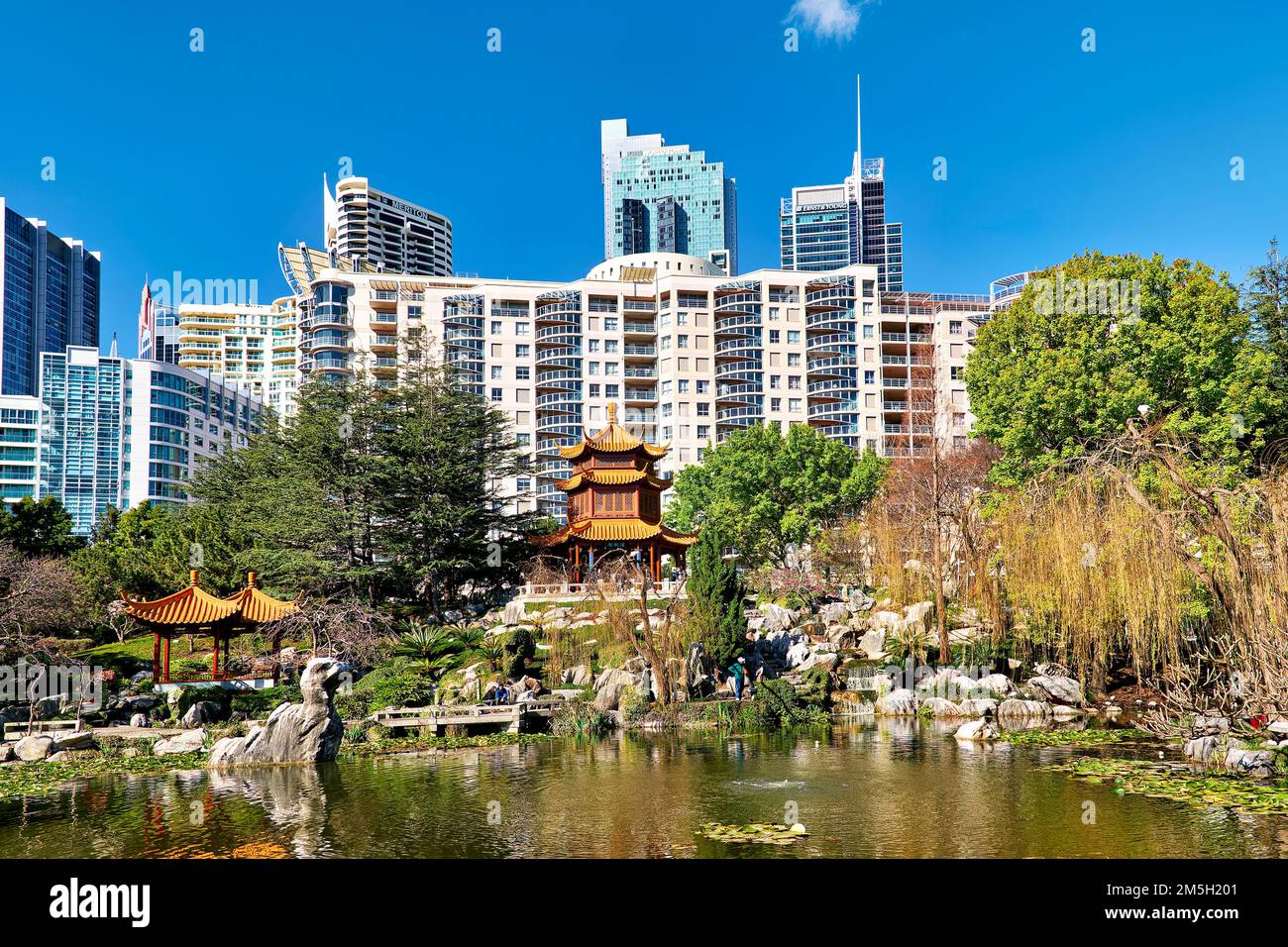 Sydney. Nouvelle-Galles du Sud. Australie. Le jardin chinois de l'amitié Banque D'Images