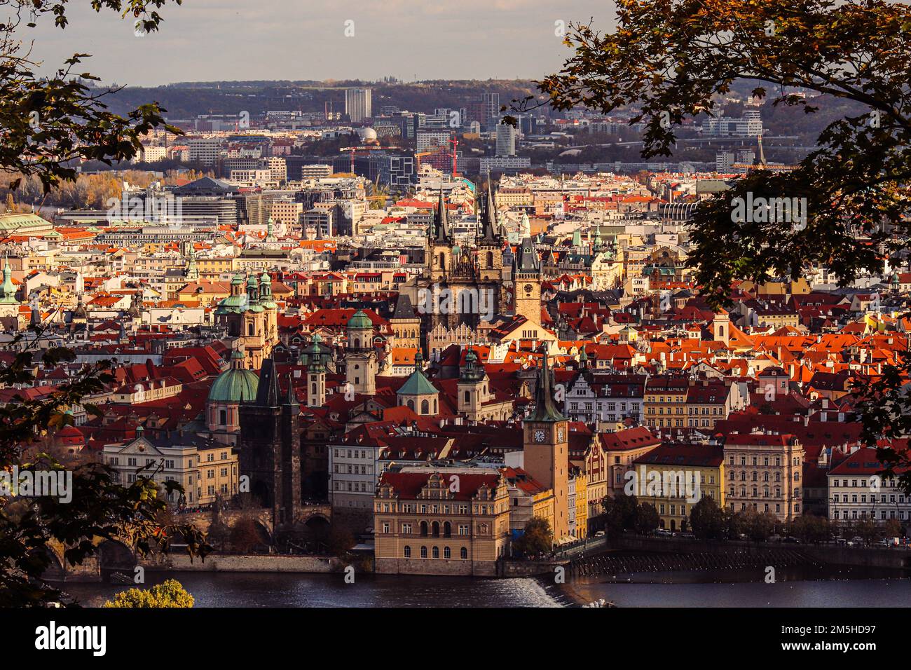 Vue de Prague depuis Petrin Hill, Prague, République Tchèque Banque D'Images