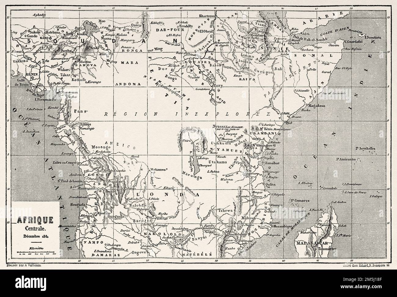 Carte de l'afrique centrale Banque de photographies et d’images à haute ...