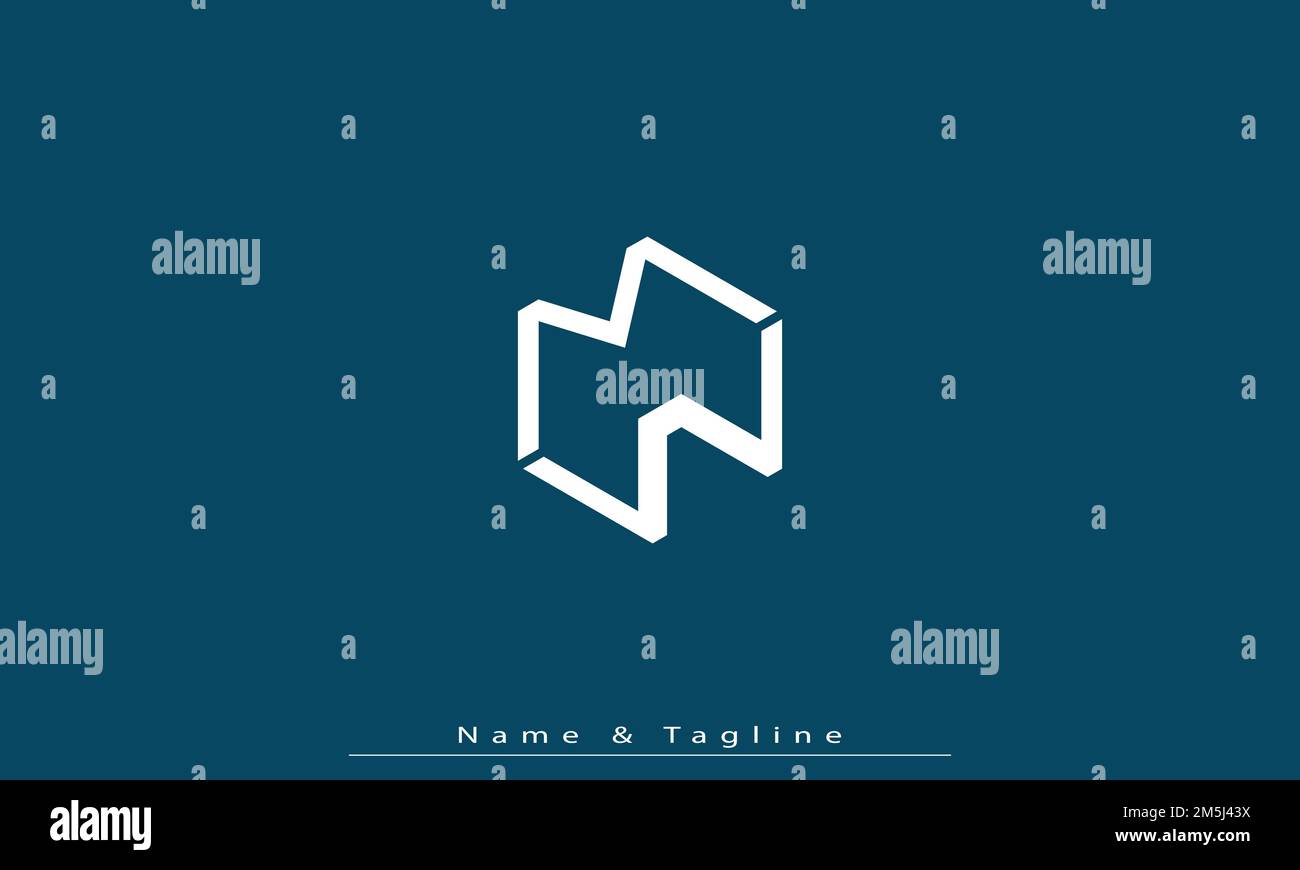 Lettres de l'alphabet initiales Monogram logo MW , WM Illustration de Vecteur