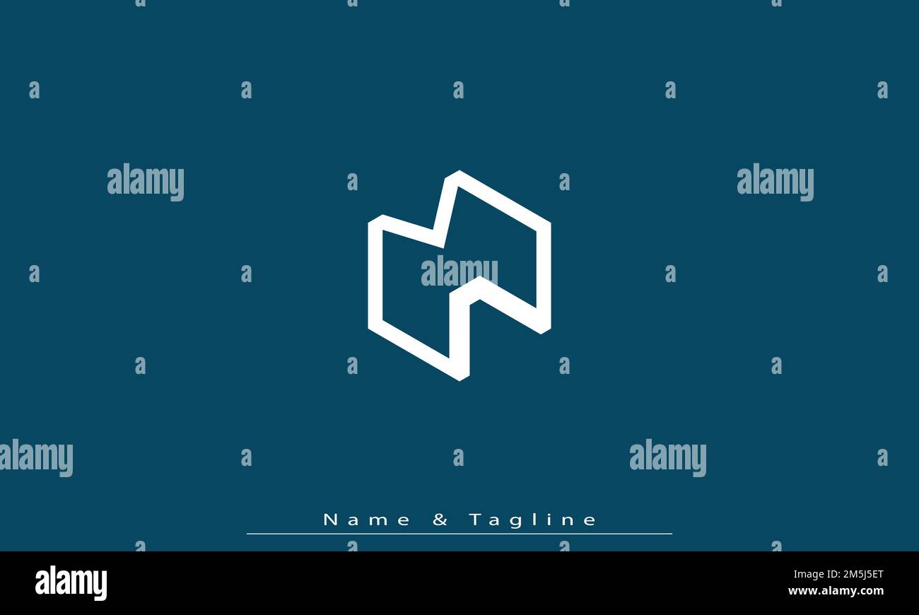 Lettres de l'alphabet initiales Monogram logo MW , WM Illustration de Vecteur