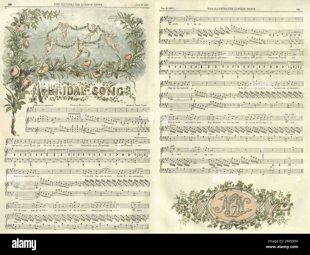 Chant de mariée pour le mariage de Victoria Princess Royal, 1858 Banque D'Images