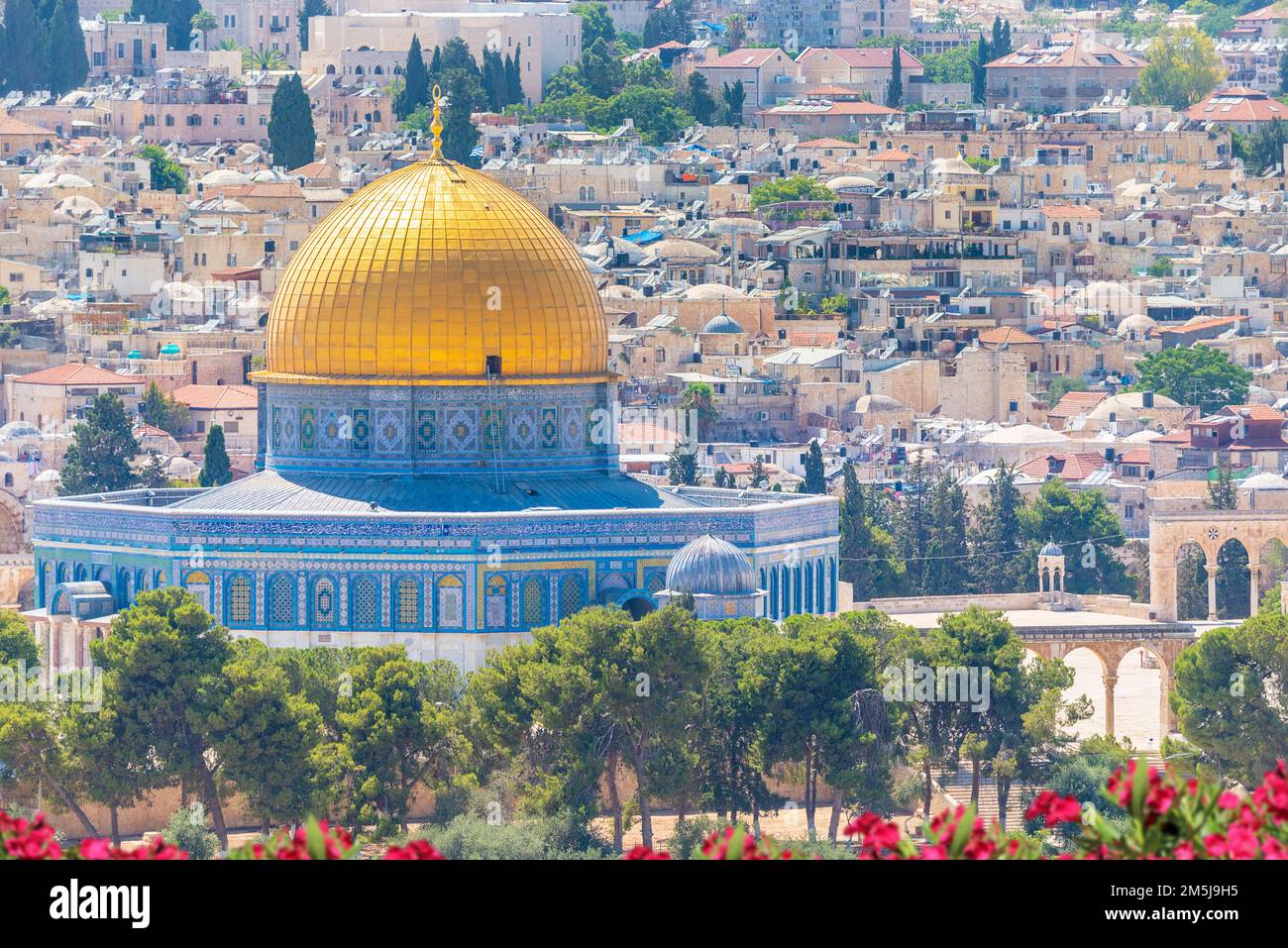 Jérusalem, Israël; 29 décembre 2022 - Dôme du Rocher sur le Mont du Temple, Jérusalem, Israël. Banque D'Images