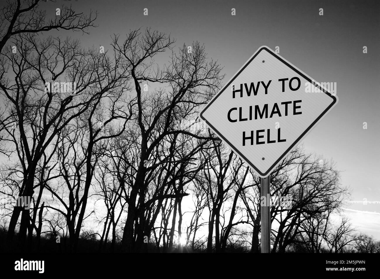 Autoroute à l'Enfer climatique Banque D'Images