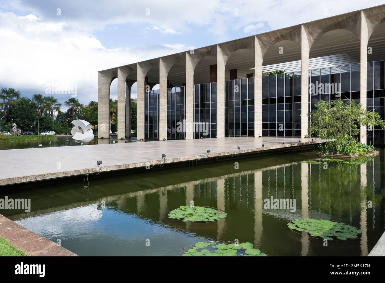 Détail architectural du Palácio Itamaraty (Palais Itamaraty), siège du Ministère des Affaires étrangères du Brésil Banque D'Images