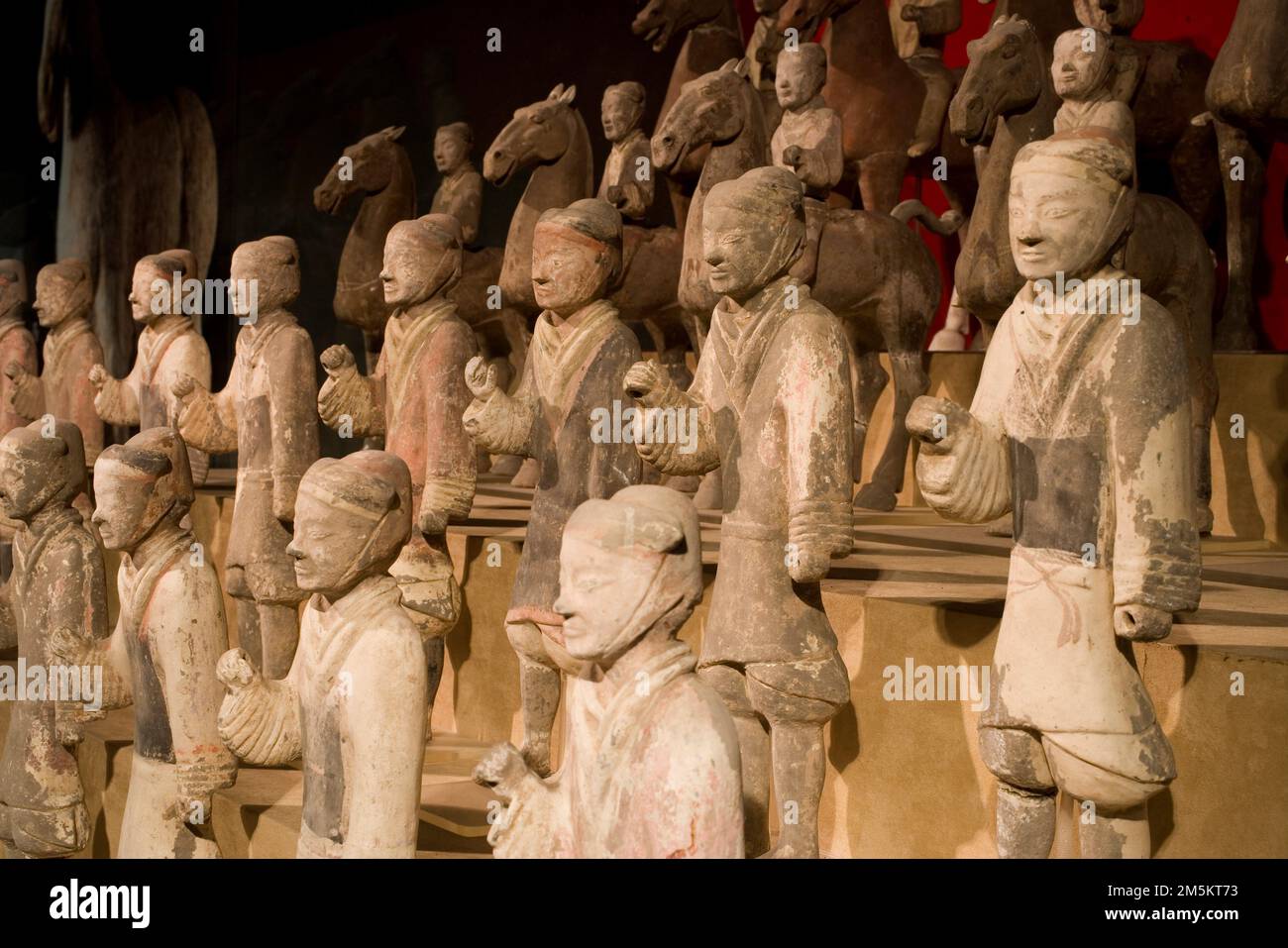 L'empereur Qin's Terra-cotta Warriors, Terra-cotta, terre cuite, Terra cotta, Xi'an Banque D'Images