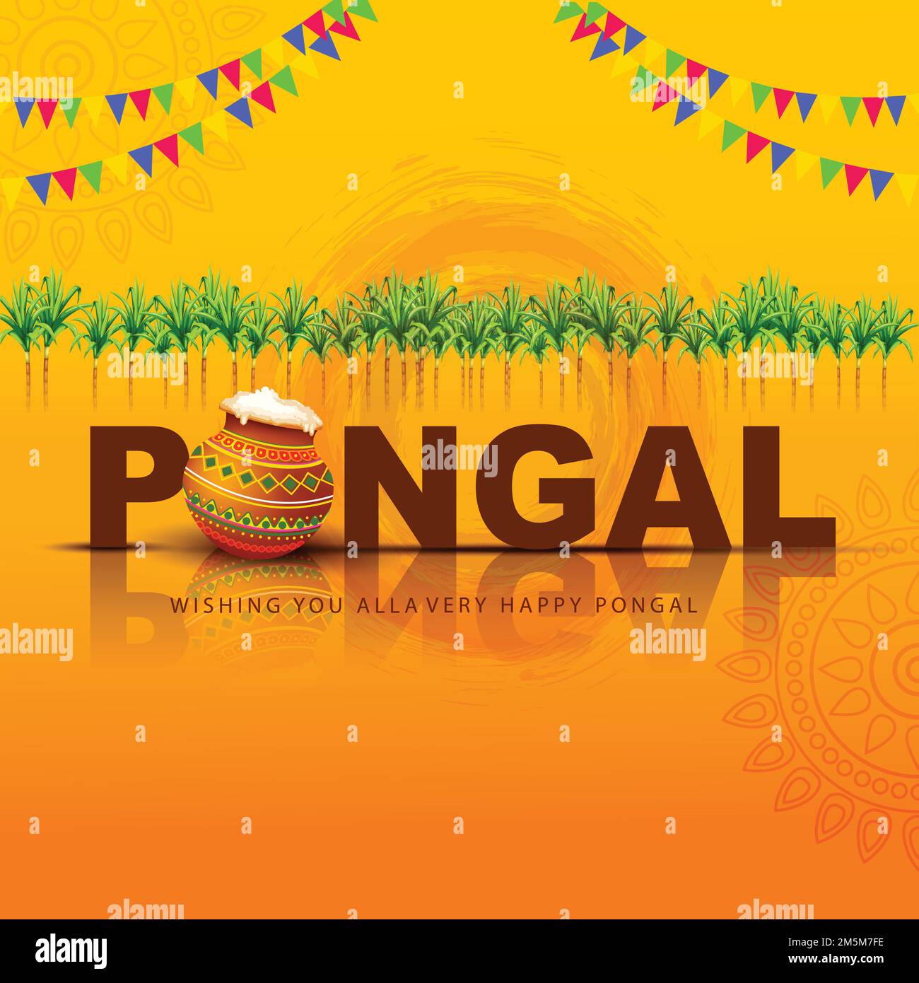 Bon Pongal. illustration vectorielle abstraite Illustration de Vecteur