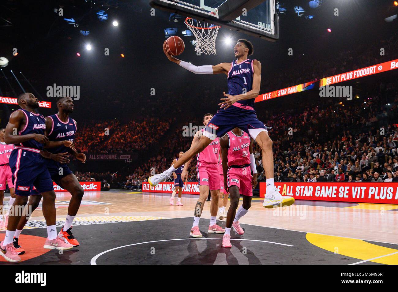 Victor Wembanyama lors du All Star Game 2022 à l'Accor Arena, à Paris, France sur 29 décembre 2022. Photo de Laurent Zabulon/ABACAPRESS.COM Banque D'Images