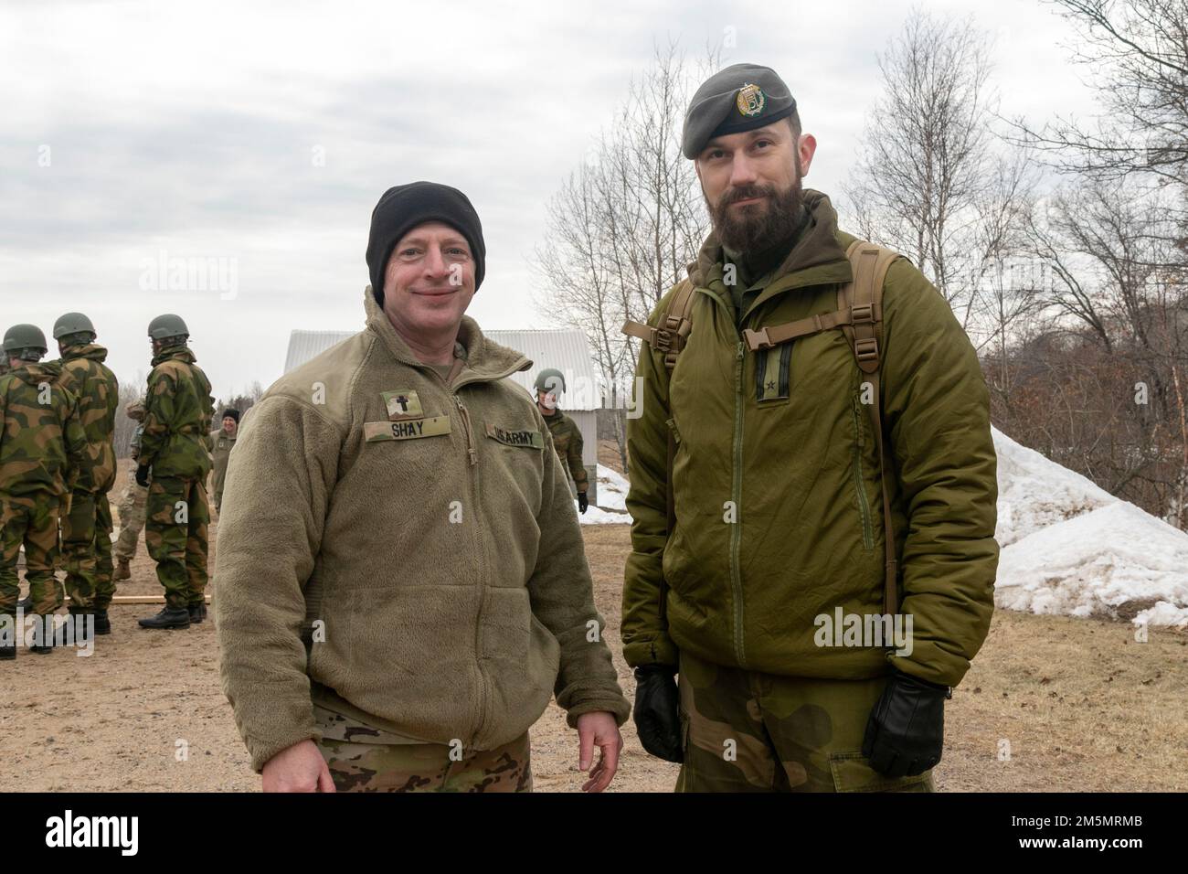 Des soldats norvégiens du Heimevernet, participant à l'échange ...