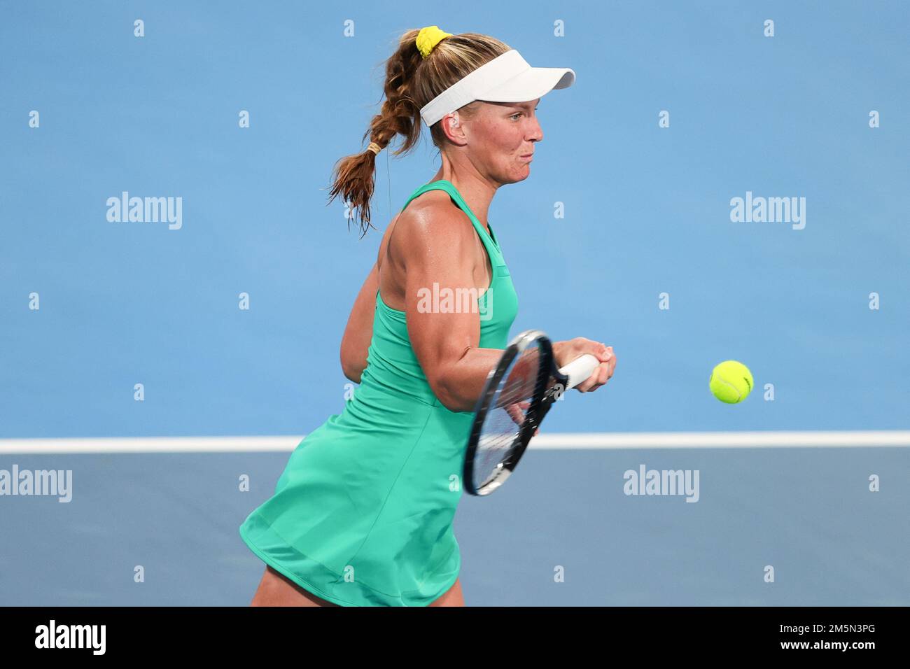 Sydney, Australie. 30th décembre 2022. Maddison Inglis d'Australie joue un tir lors du match de groupe D entre Maddison Inglis d'Australie et Harriet Dart de Grande-Bretagne lors de la coupe United au Sydney Olympic Park tennis Center, Sydney, Australie, le 30 décembre 2022. Photo de Peter Dovgan. Utilisation éditoriale uniquement, licence requise pour une utilisation commerciale. Aucune utilisation dans les Paris, les jeux ou les publications d'un seul club/ligue/joueur. Crédit : UK Sports pics Ltd/Alay Live News Banque D'Images