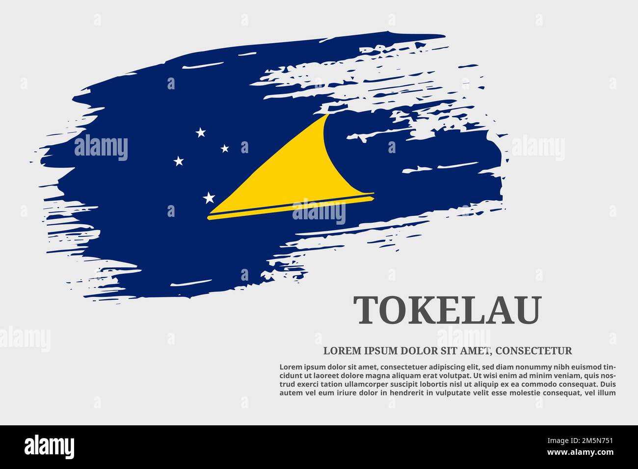 Tokélaou drapeau grunge pinceau et affiche de texte, vecteur Illustration de Vecteur