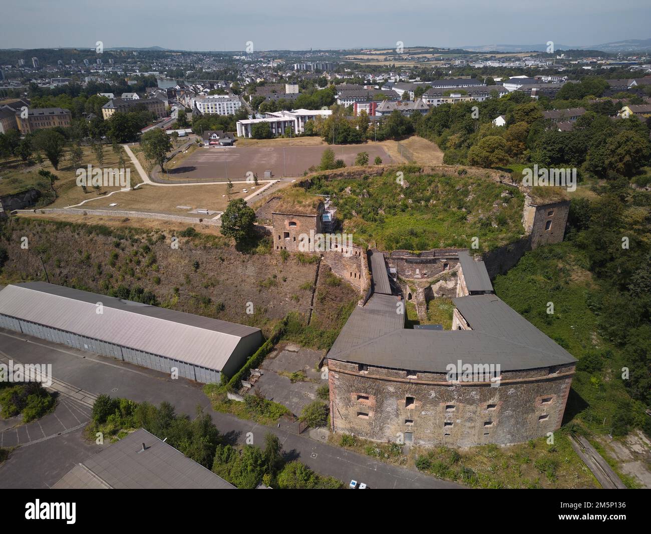 Feste Kaiser Franz, également appelé Feste Franz, faisait partie de la forteresse prussienne de Koblenz, Rhénanie-Palatinat, Allemagne Banque D'Images