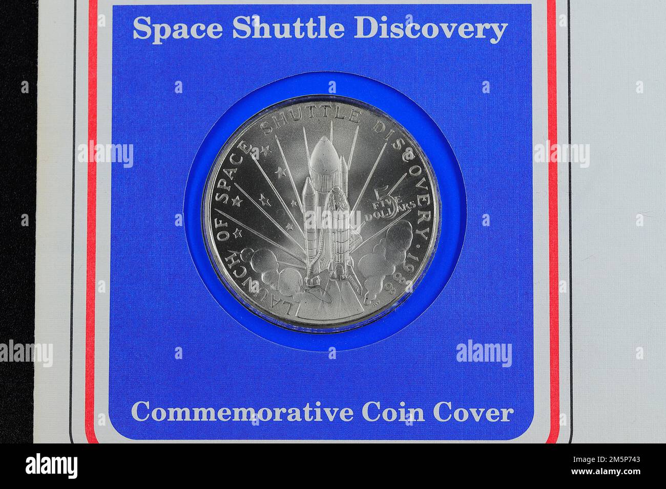 Gros plan sur une pièce de la navette spatiale pour se souvenir du lancement de la découverte de la navette spatiale le 29th septembre 1988 depuis le Centre spatial Kennedy Banque D'Images