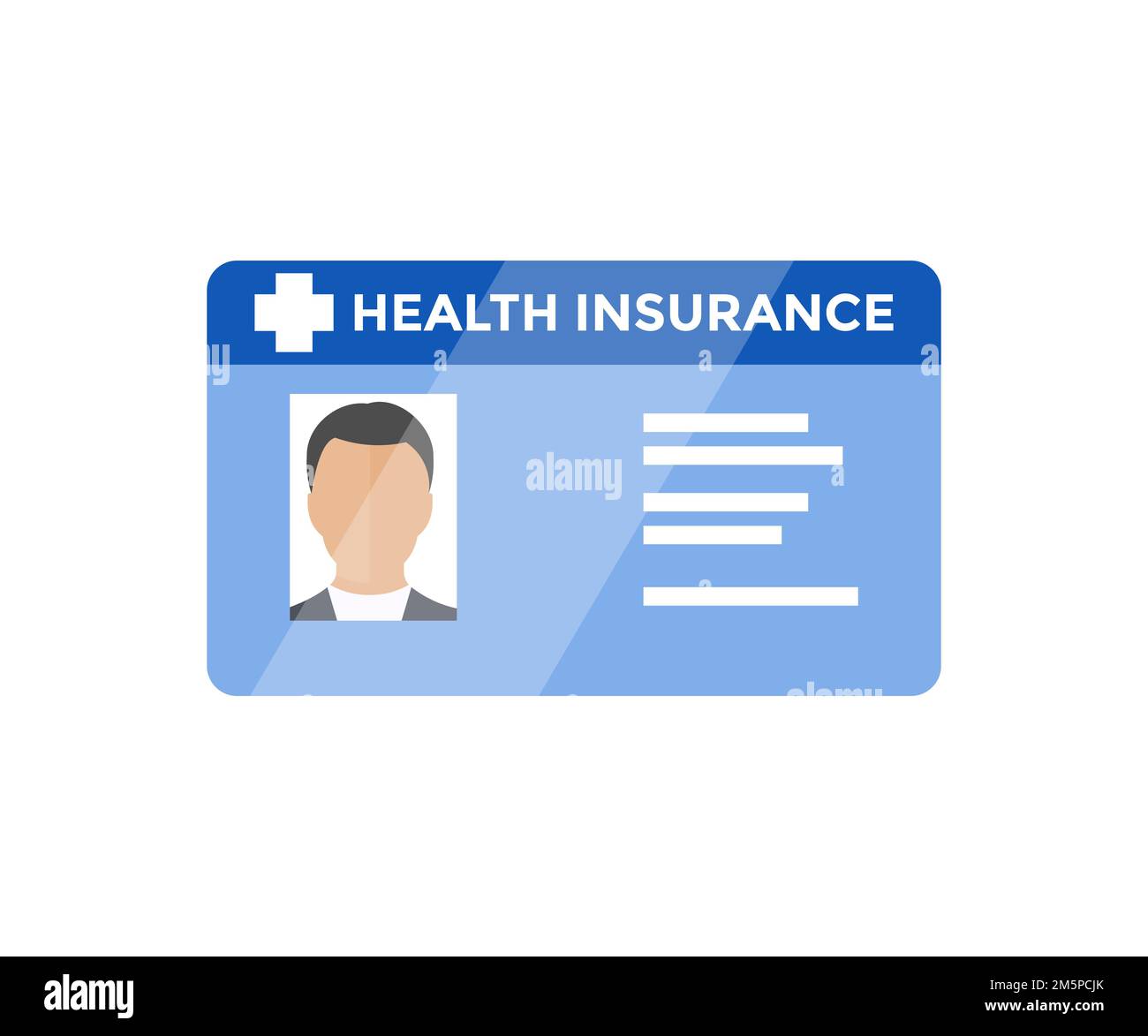 Carte d'assurance maladie, concept de carte d'assurance médicale logo. Formulaire d'informations de données de l'hôpital clinique. Concept de paiement du service clinique Illustration de Vecteur