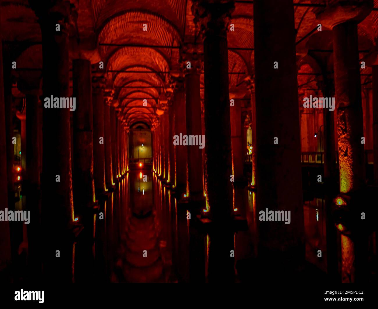 Citerne Basilique (Citerne submergé) à Istanbul, Turquie Banque D'Images