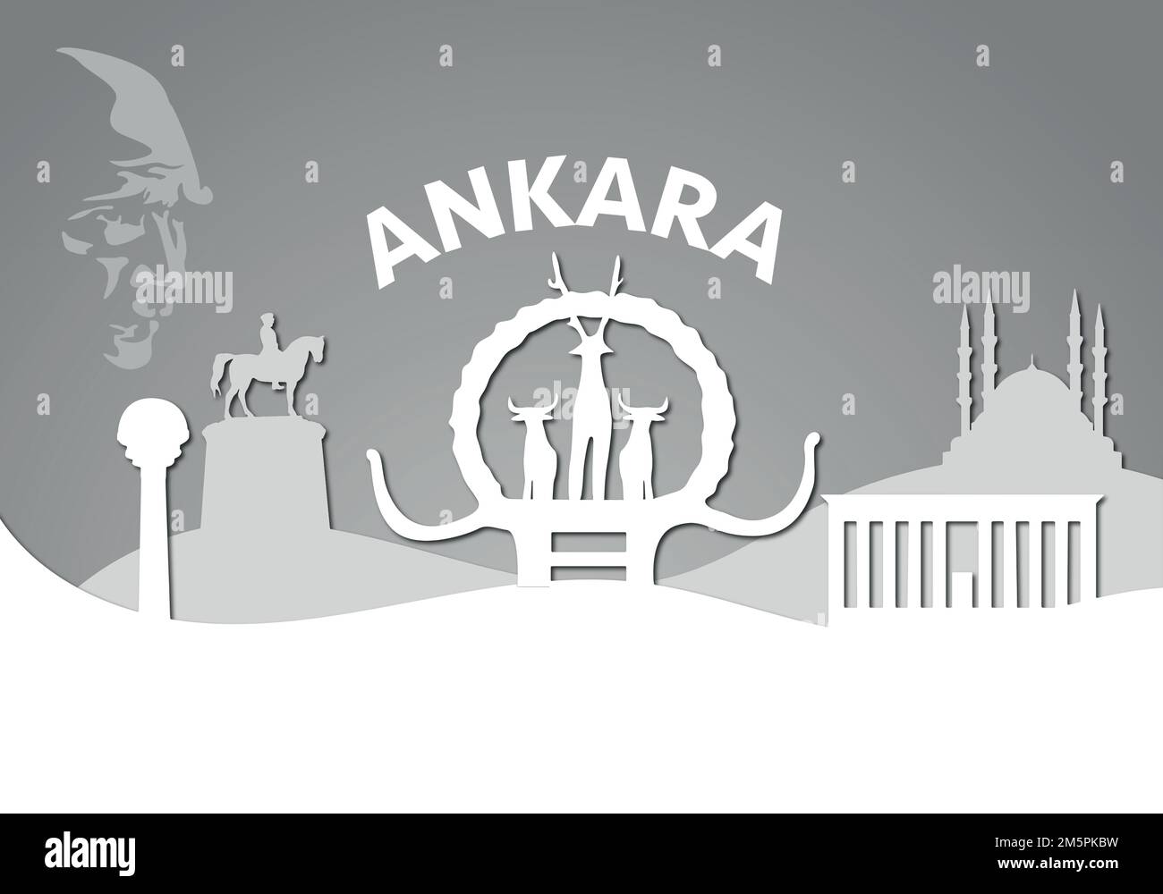 Turquie Ankara conception de vecteur. Ankara est la capitale de la Turquie. Conception Vector Ankara. Illustration de Vecteur