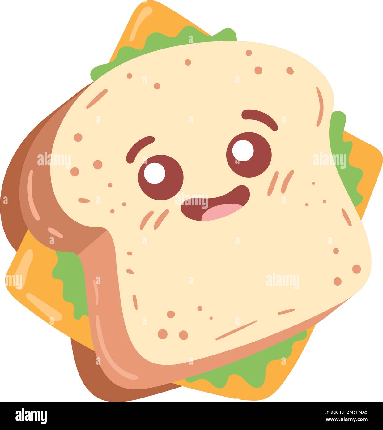 sandwich kawaii caractère Illustration de Vecteur