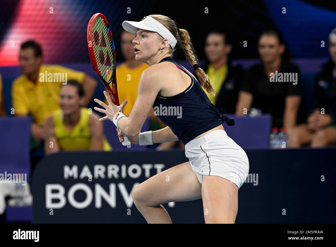 30th décembre 2022 ; Ken Rosewall Arena, Sydney, Nouvelle-Galles du Sud, Australie : United Cup tennis, jour 2, Australie contre Grande-Bretagne ; Harriet Dart de Grande-Bretagne pendant contre Maddison Inglis d'Australie Banque D'Images