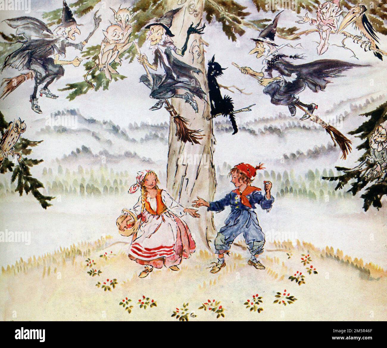 Arthur Rackham (1867-1939). Illustration de la conception de 'Hansel et Gretel' , 1933 Banque D'Images